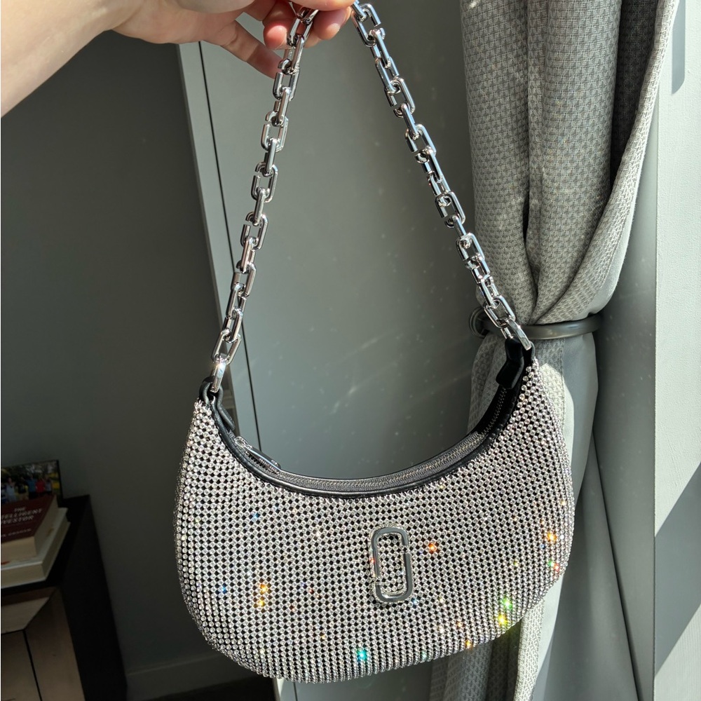 Marc Jacobs Silver Rhinestone Shoulder Bag